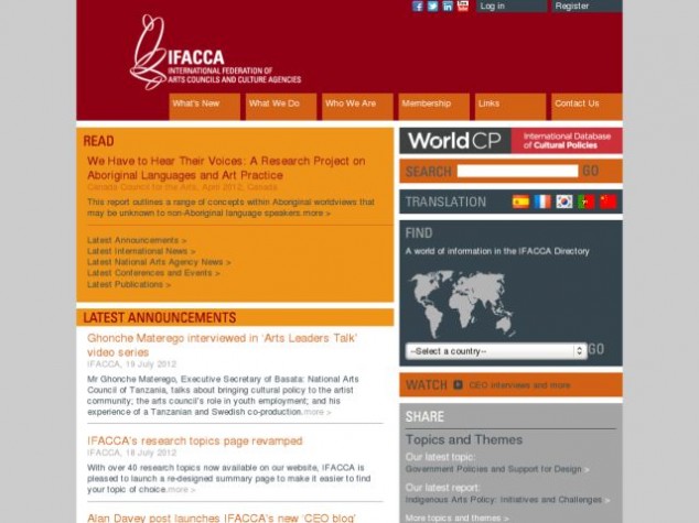 IFACCA : Art et développement durable :  état des lieux international